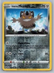Galarian Meowth 127/202 Reverse Holo Common Sword & Shield Base Set