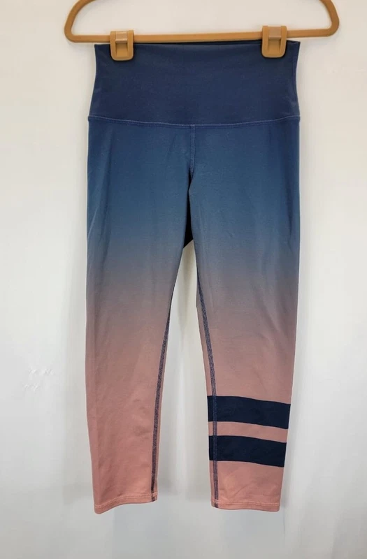 alo-yoga ombre air brushed cropped sports leggings