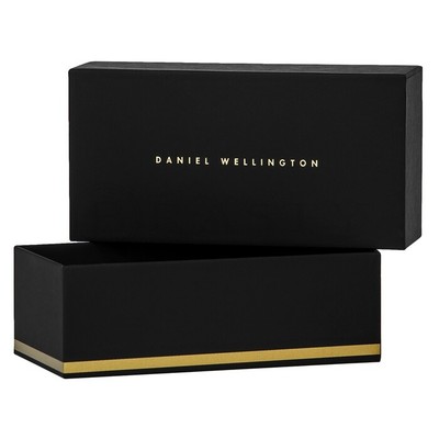 SCATOLA ORIGINALE OROLOGI DANIEL WELLINGTON NERA CUSCINETTO MANUALE  ACCESSORI | eBay