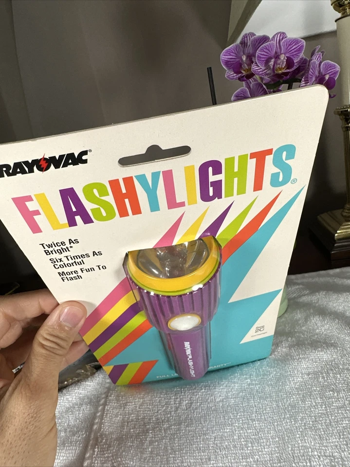 De colección DEADSTOCK Nuevo RAYOVAC Luces Intermitentes Linterna Colorida 2C FL2C Foto 4 de 4
