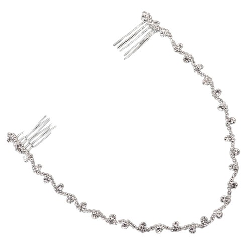 Flame Foil Nails Rhinestone Hair Hoop Pearl Barrettes Bride Wedding