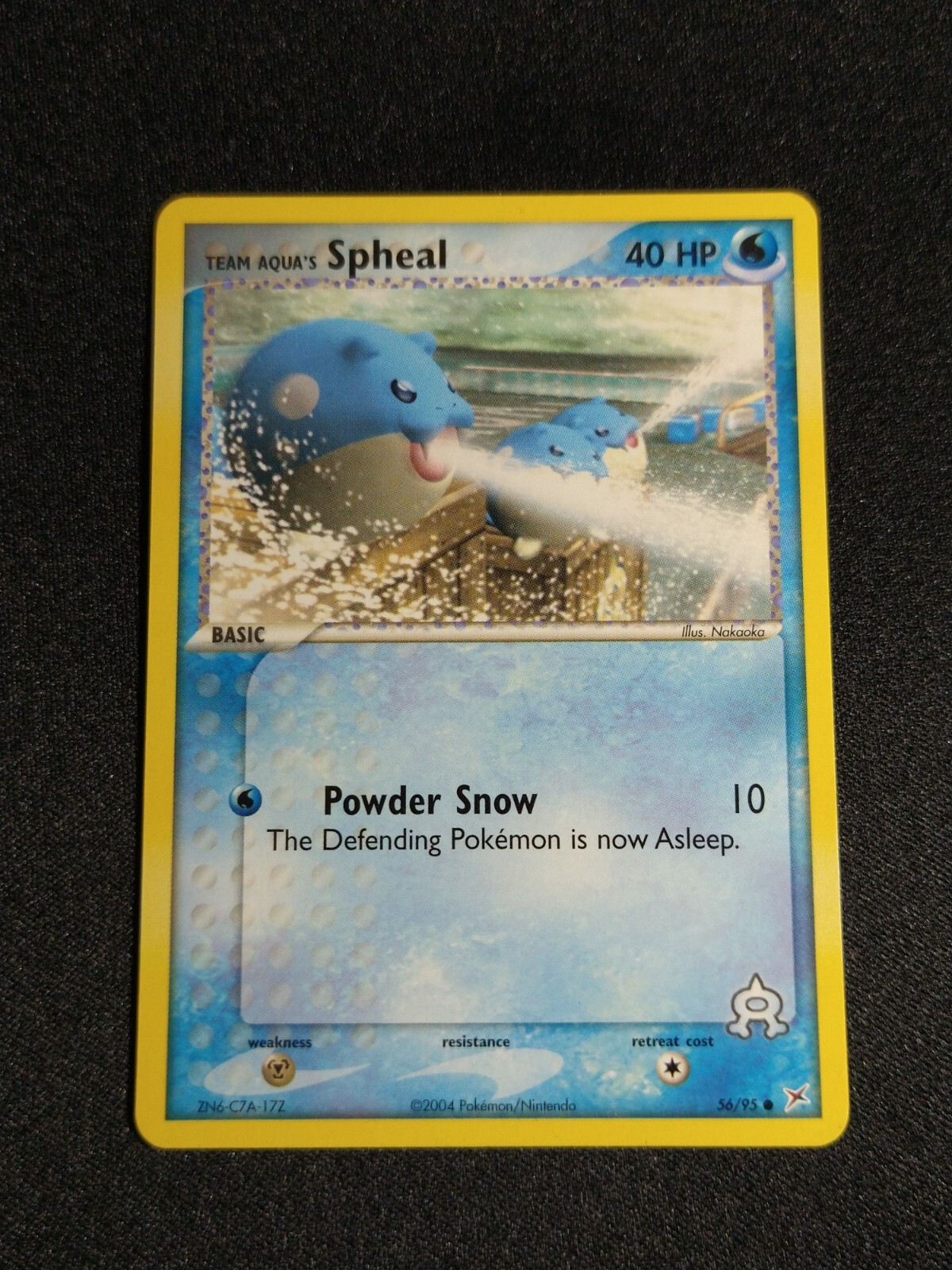 Pokémon Team Aqua's Spheal 56/95 Common EX Team Magma V Team Aqua NM