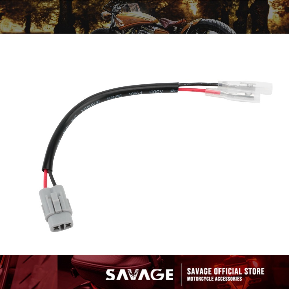 2 Wire License Plate Light Adapters Plug For Kawasaki Ninja ZX-4R