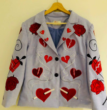 Men's 2Pc Bespoke Floral Embroidered Nudie Western cowboy Cocktail Prom Outfits