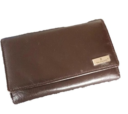 Via Conditti Women's Purse Genuine Leather Card Wallet Brown VGC