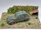 Citroen 2 Cv   Scale 1/43 . Abandoned Cars Series . Diorama 15x10 Centimeters