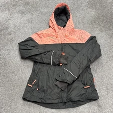 Decathlon BTWIN City 900 W Tiki Hoodie Windbreaker Jacket Women Small Gray Pink