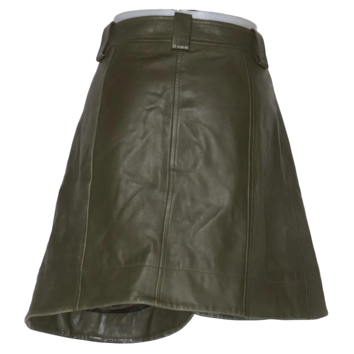 Ganni, Wickelrock, Größe: 40, Grün, Leder/Polyester, Einfarbig, Damen #Ezd
