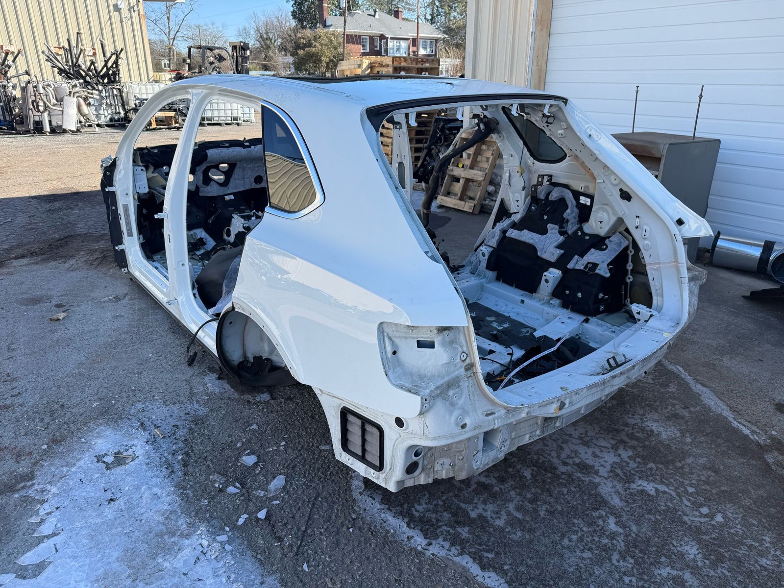 2015-2020 Bentley Bentayga Rear Left Quarter Panel Body Cut Ghost White (6919)