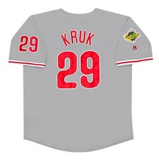John Kruk 1993 Philadelphia Phillies World Series Road Men's Jersey (L-XL)