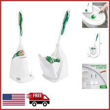 Toilet Brush and Holder Set 2 Pack with Caddy Non-Scratch Bathroom Essentials