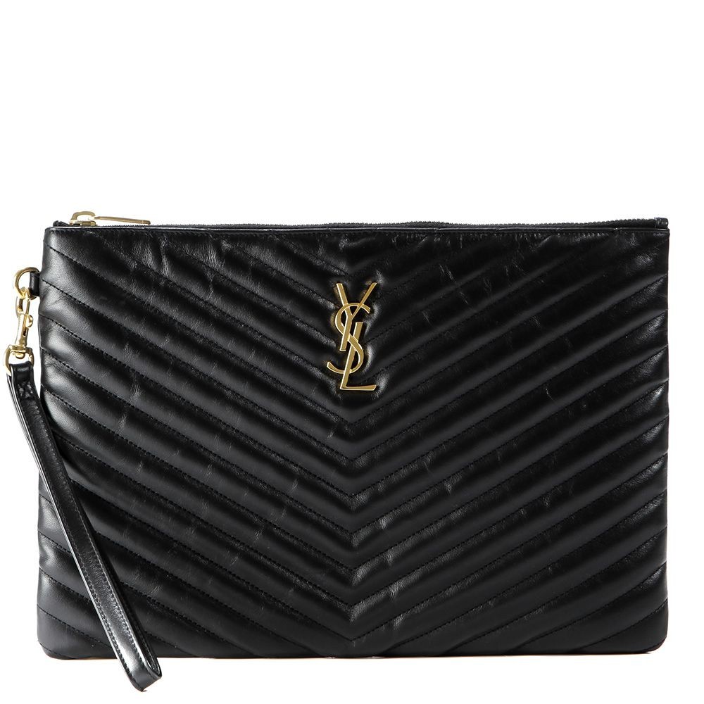 Borsa pochette Saint Laurent Monogram con ferramenta oro 25SS 130966691