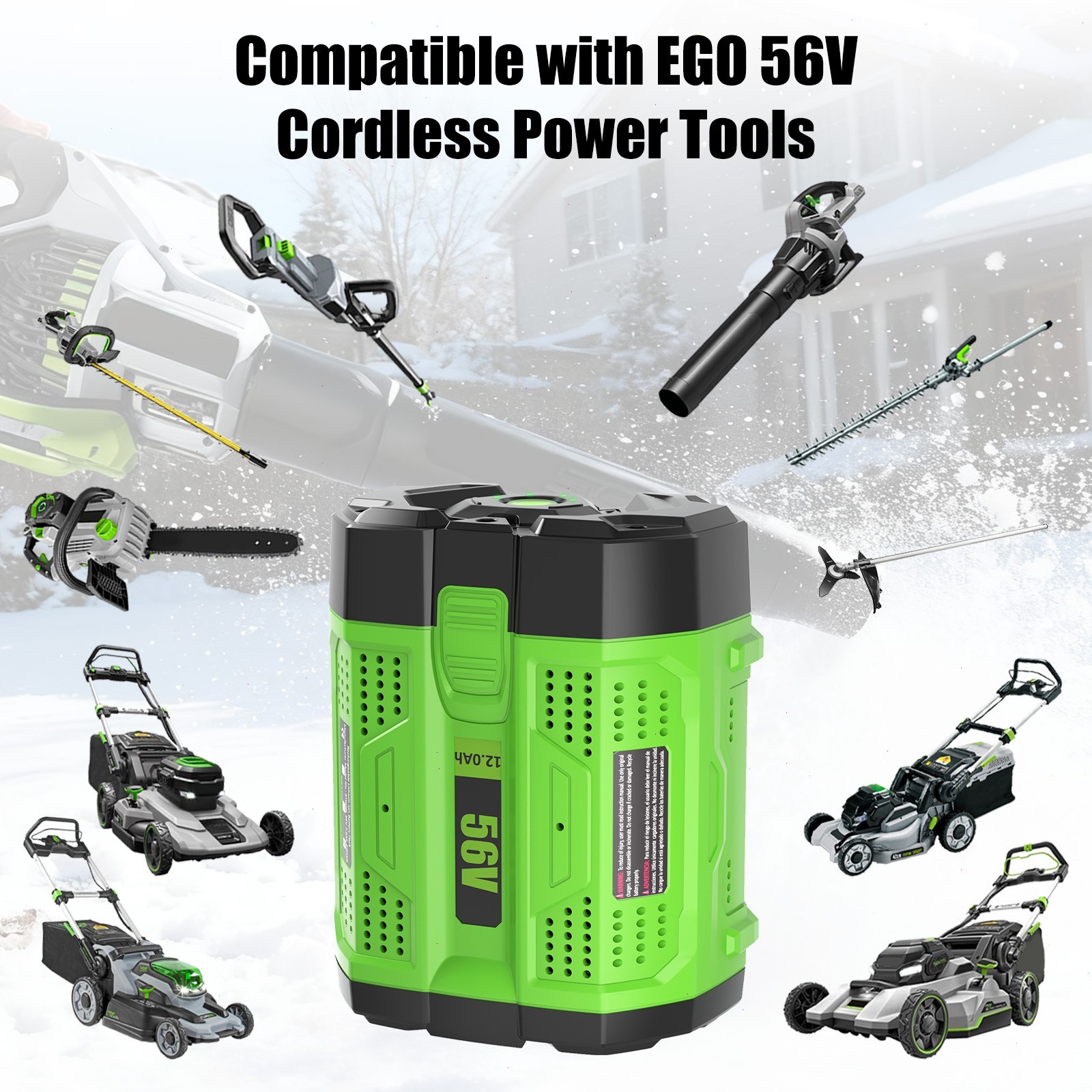12.0Ah OEM EGO Power+ BA1400T 56-Volt Battery with Upgraded Fuel Gauge (3rd Gen)
