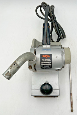 SKIL 4'' BELT SANDER, ELECTRIC 7 AMP, W/BAG ROD, MODEL 400, NO BAG, WORKS NICE
