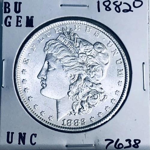 1882 O BU GEM MORGAN SILVER DOLLAR UNC MS+++ U.S. MINT RARE COIN 7638