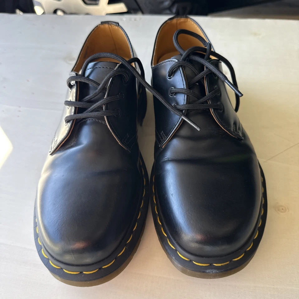 Zapatos Oxford Dr. Martens 1461 para mujer EE. UU. 8 3 ojos de cuero liso bajos negros Foto 3 de 4