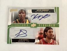2008-09 Upper Deck MVP Signatures Required Dual Auto Kevin Durant Luis Scola 
