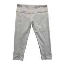 prAna Women's XL Cropped Leggings Heathered Grey Mid Rise Capri Yoga Pants