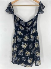 Lucca Black Yellow Purple Mini Dress Size M Gently Used
