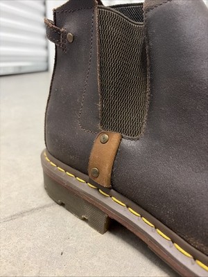 Rare Vintage Discontinued Dr. Martens Chelsea Boot 8B91 Waxed Brown Mens 12 Us Rare Vintage Discontinued Dr. Martens Chelsea Boot 8B91  main image 3