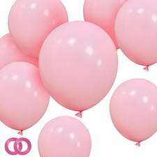 Pastel Pink Balloons 12 Inch 100 Pack light Pink Latex Balloons Baby Pink Par...