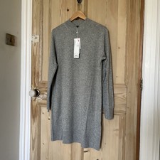UNIQLO size LARGE -GREY -100% CASHMERE Tunic DRESS  BNWT RRP £ 129.90 
