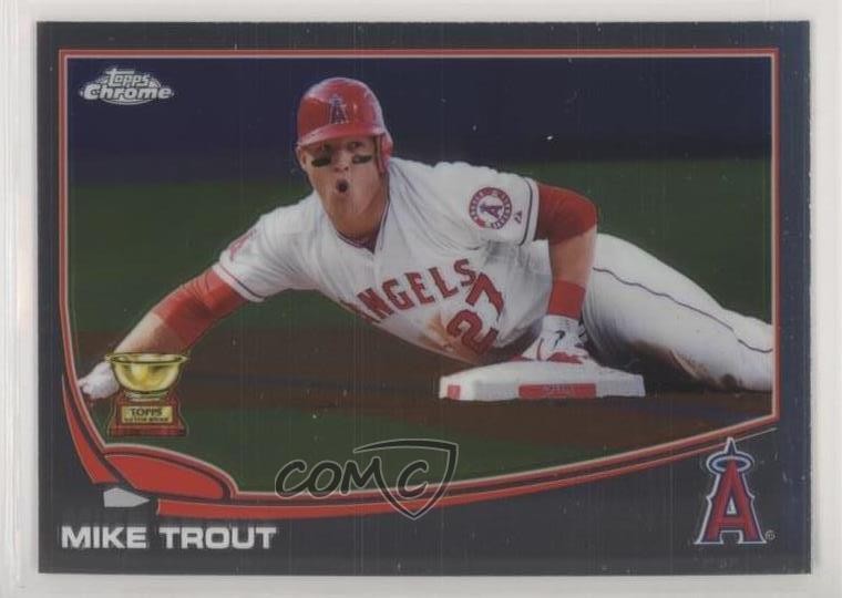 2013 Topps Chrome Mike Trout (Sliding) #1 8k4