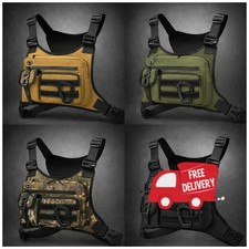 Sport Running Combat Chest Rig Bag Front Pouch Recon Kit Pack Protective Vest