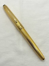 VTG. Montblanc Solitaire Gold Plated, Barley Fountain Pen. ! C: Late 1980s!
