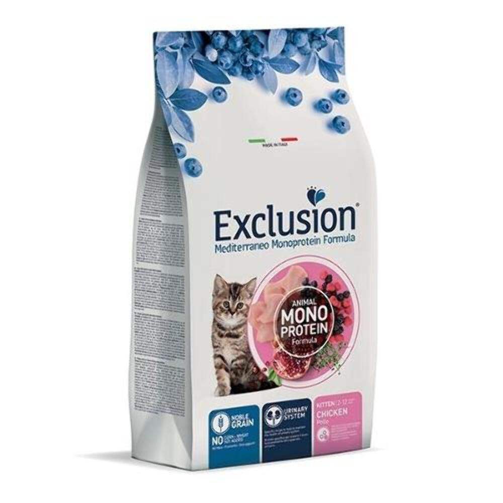 EXCLUSION MONOPROTEICO KITTEN CON POLLO 1,5 KG.