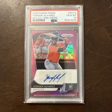 2020 Yordan Alvarez PSA 10 Prizm Rookie Auto Pink Prizm #RAYA 15/25 🔥💥🔥💥