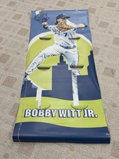 Kansas City Royals Game Used 2024 Kauffman Stadium Banner Bobby Witt Jr Display