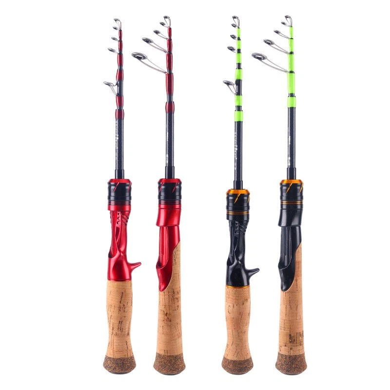 Telescopic Fishing Rod Spinning Casting Carbon Fiber Ultra-Light Travel Lure Rod