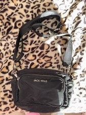 Jack Wills Messenger Cross Body Bag Black