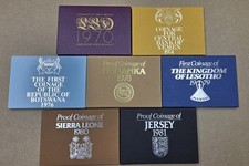 Lot de pièces à l'épreuve - Sierra Leone, Botswana, Yémen, Royaume-Uni, Sir Lanka, Lesotho, Jersey