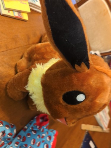 Build a Bear Red Eye Eevee Pokémon Plush w/pokeball sleeper  - Picture 13 of 17