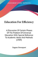 Eugene Davenport | Education For Efficiency | Taschenbuch | Englisch (2008)