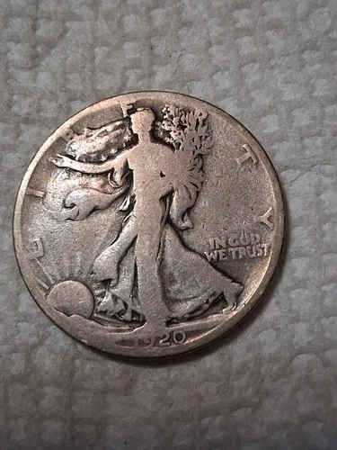 1920 S Walking Liberty Half Dollar In VG To F Condition In My Opinion. #435