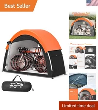 Upgraded Bike Tent with Rain Cover, Portable Outdoor Storage Shed for 2-3 Bik...