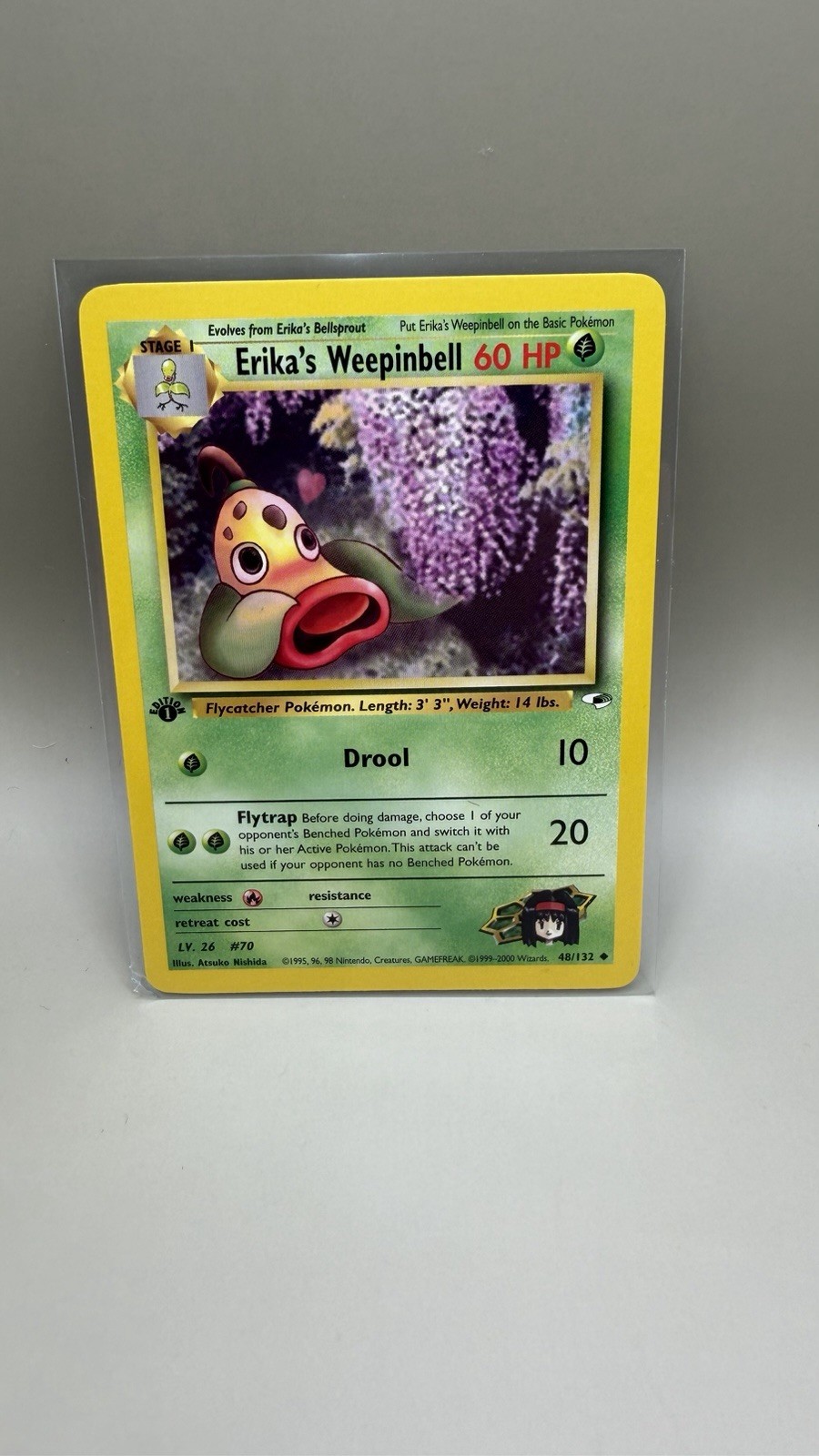 1st Edition Erika’s Weepinbell Gym Heroes 48 Near Mint