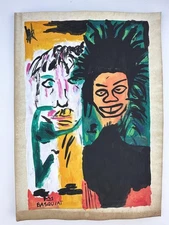 Jean-Michel Basquiat COA Art Painting Original Drawing Vintage