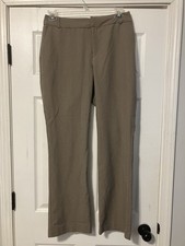 Nine West Mid Rise Barely Bootcut Pants Womens Size 10 Tan 