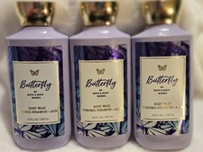 Bath  Body Works BUTTERFLY Body Wash Pro Vitamin B5--3 Bottles 10 Fl Oz Ea NEW