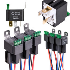 True MODS 6 Pack 4-Pin 12V Bosch Style Fused Relay Switch Kit Interlocking