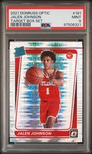 2021 PANINI DONRUSS OPTIC TARGET BOX SET #181 JALEN JOHNSON ROOKIE RC PSA 9