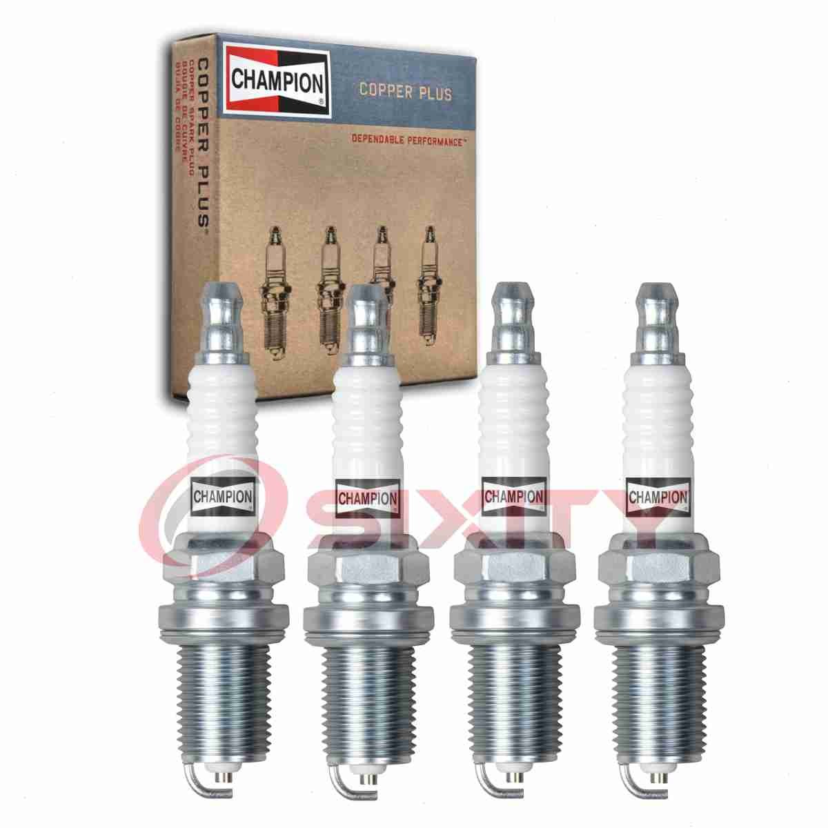 4 pc Champion Copper Plus Spark Plugs for 2000 Chrysler Cirrus 2.0L L4 hl