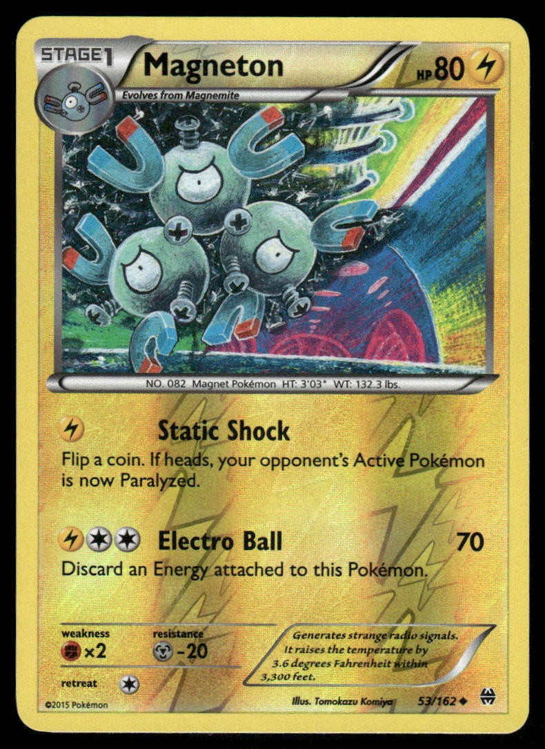 2015 Pokemon Magneton Uncommon BREAKthrough 53/162 Reverse Holo HP