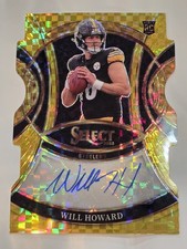 2025 Select Will Howard RC Signatures GOLD /10 Die Cut