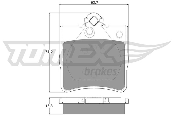 Bremsbelagsatz Scheibenbremse Tomex Brakes TX 12-29 FüR Mercedes Chrysler Klasse-image