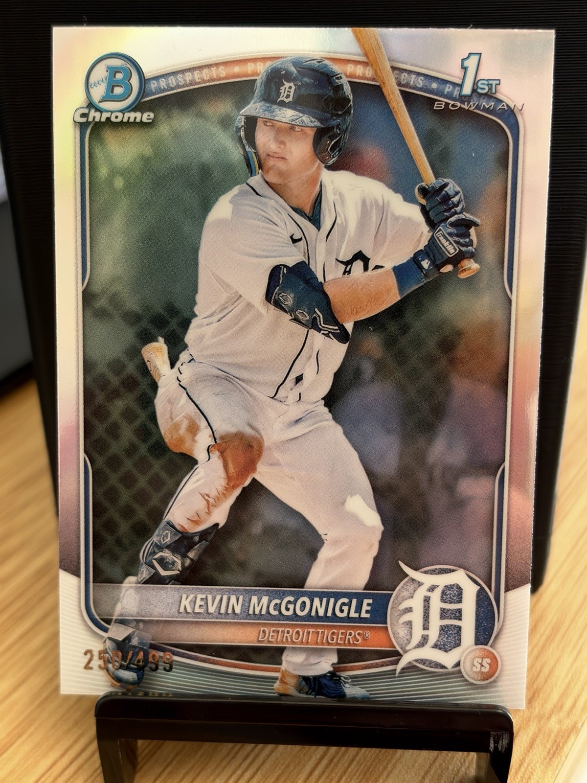 2025 Bowman Chrome Kevin McGonigle 1st Bowman Refractor BCP-79 Tigers 250/499